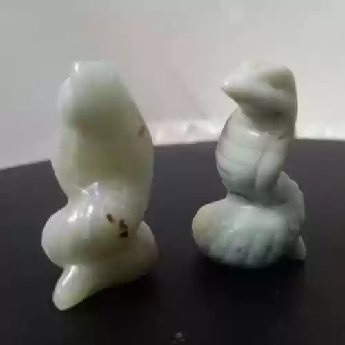 Hand Carved Gemstone Crystal Snake