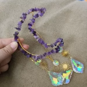 Suncatcher Moon Shape Healing Crystal
