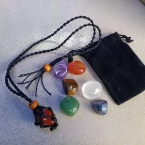 Healing Crystals Set Weave Rope Wrapped