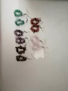 Natural Crystal Chips Earrings