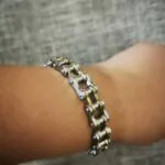 Men's Bike Chain Bracelet Stainless Steel Two-Tone Polished SB02 photo review